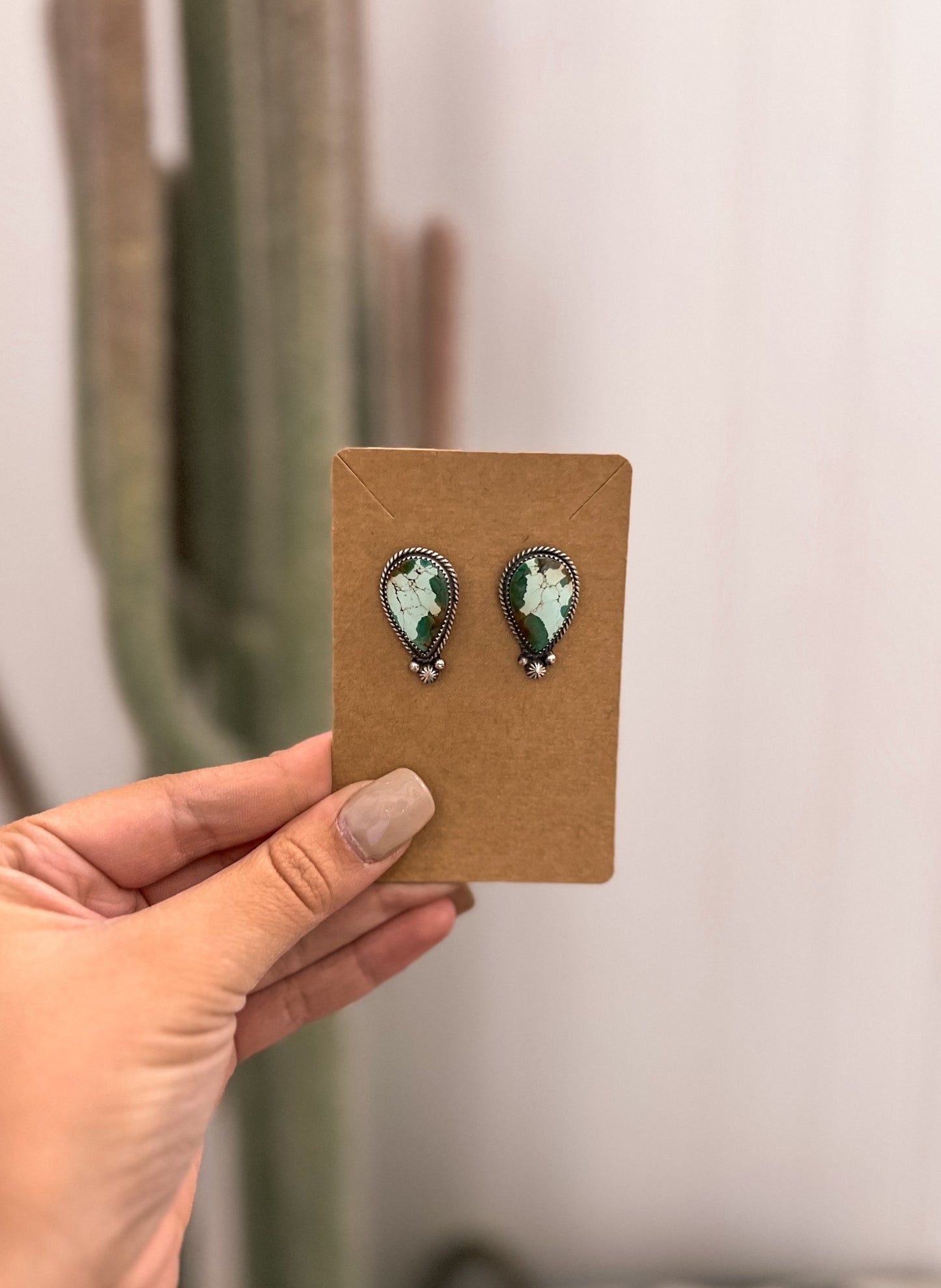 Greenish Turquoise Earrings