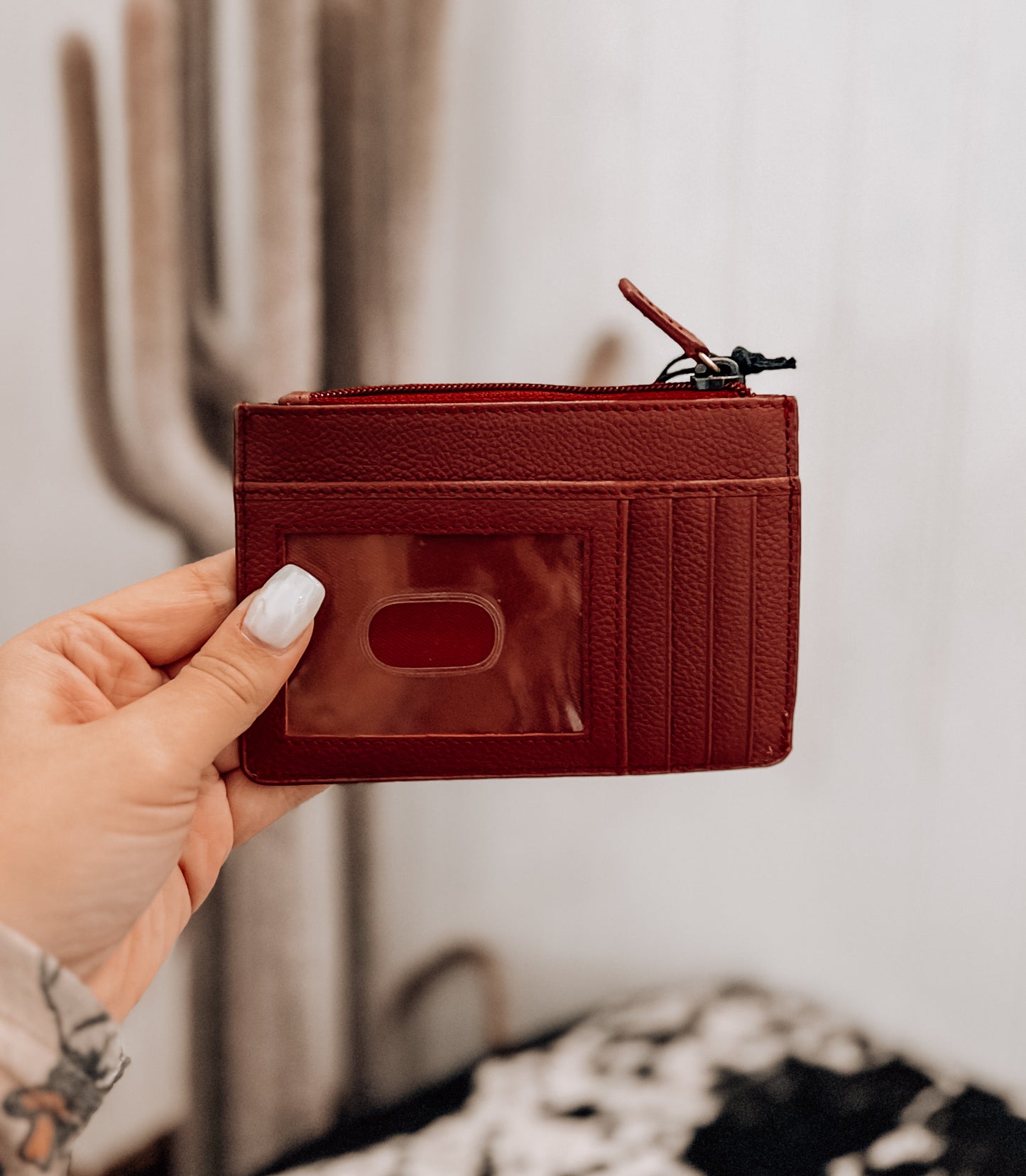 Where Longhorns Graze Hand-tooled Card Holder