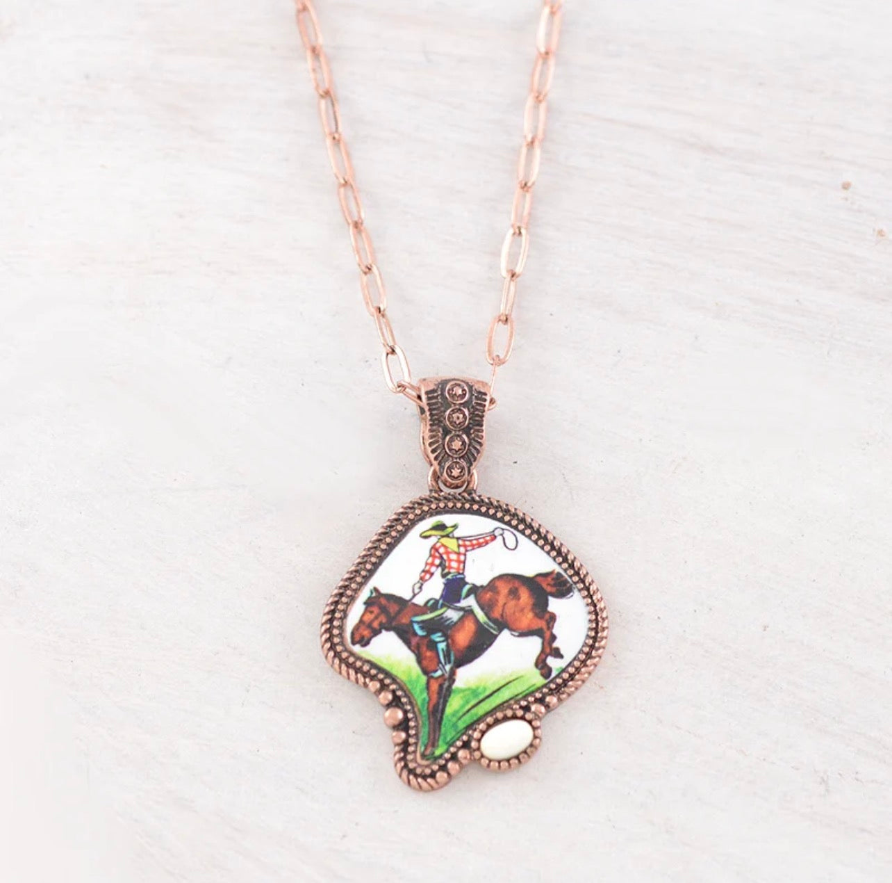 Cowboy Pendant Necklace