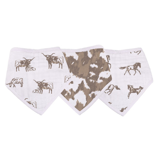 Forever Cowboys & Cowgirls Bamboo Bandana Bibs
