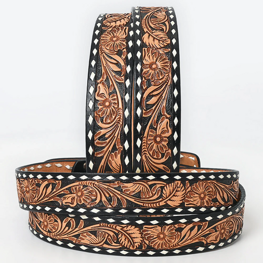 Black Saddle Leather Belt