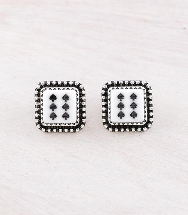 Dice Spade Earrings