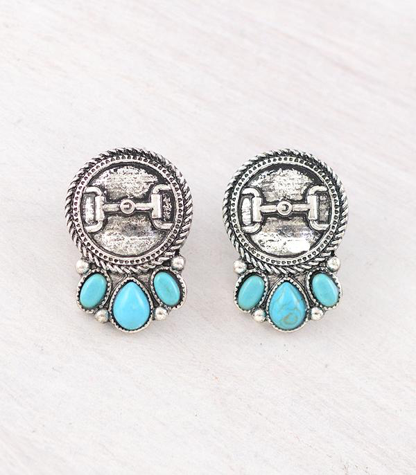Horsebit Concho Earrings