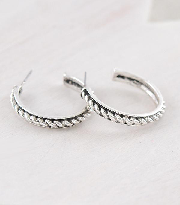 Rope Twist Hoop Earrings