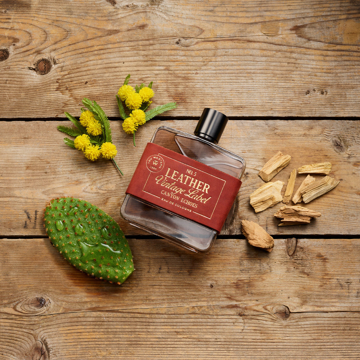 No. 5 Leather Vintage Label Canyon Echoes