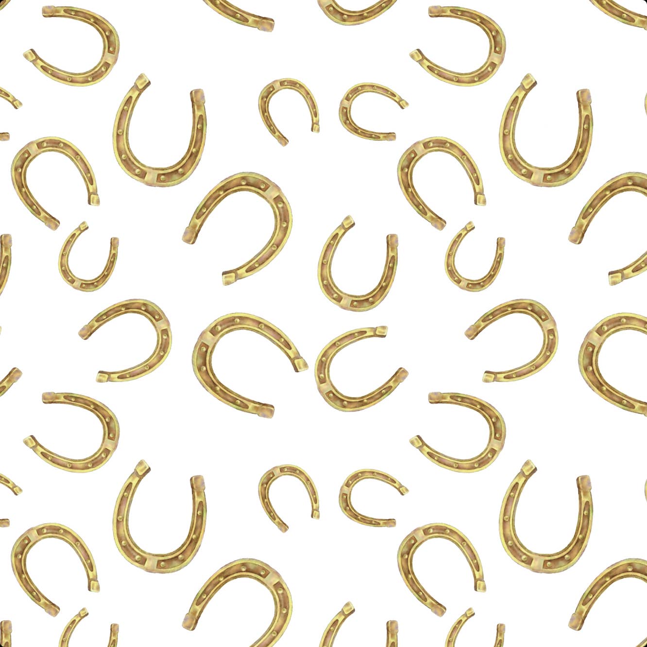 Lucky Horseshoe Baby Muslin Swaddle Blanket
