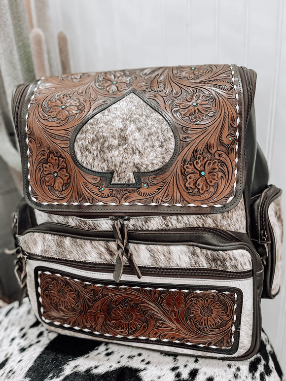 Ace of Spades Cowhide Backpack *2