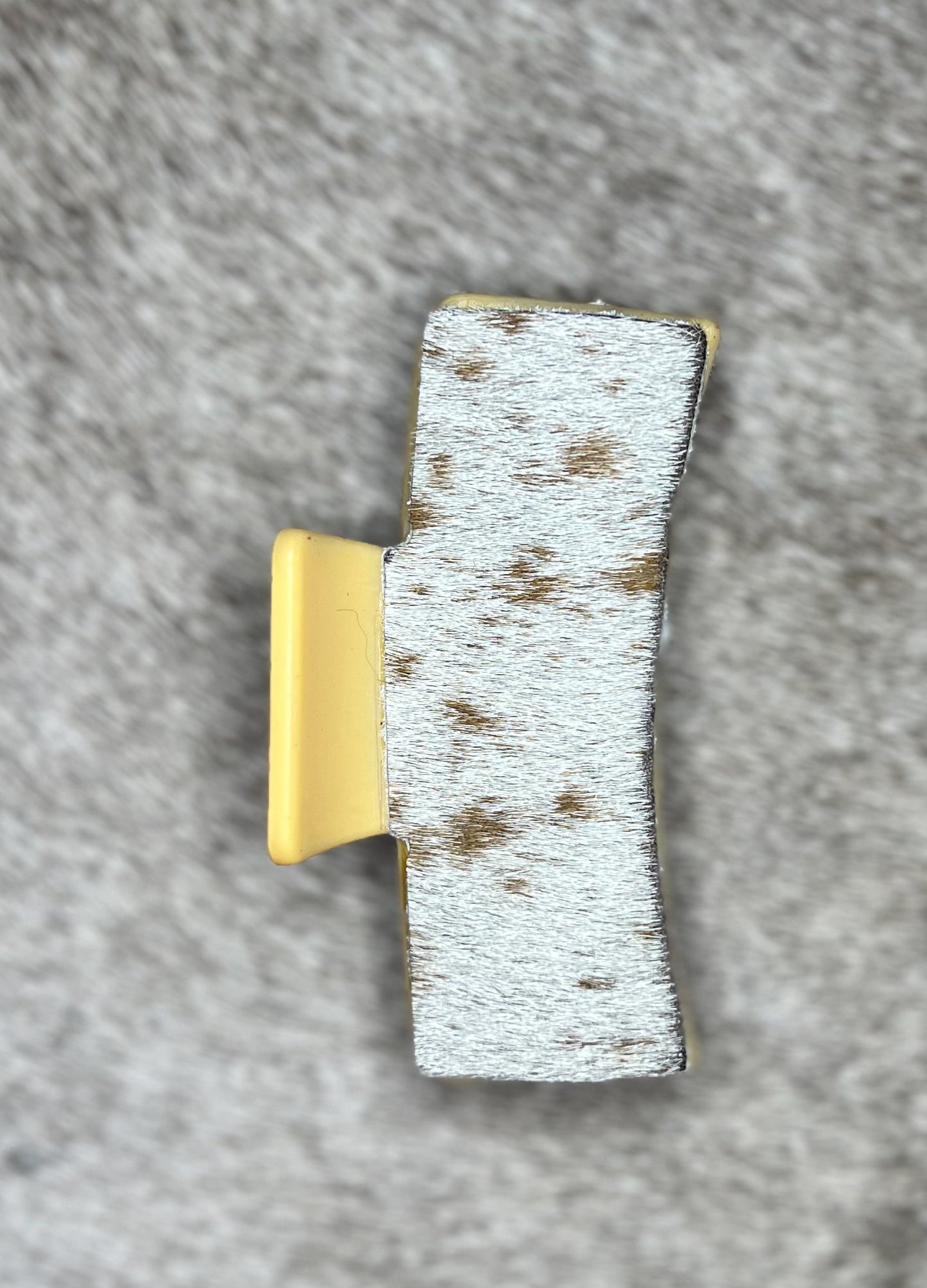 Brown Cowhide Claw Clip