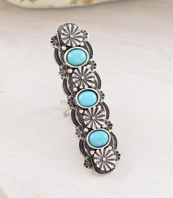 Large Turquoise Statement Ring *Concho