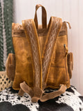 Boot Stitch Leather Backpack *Light Brown