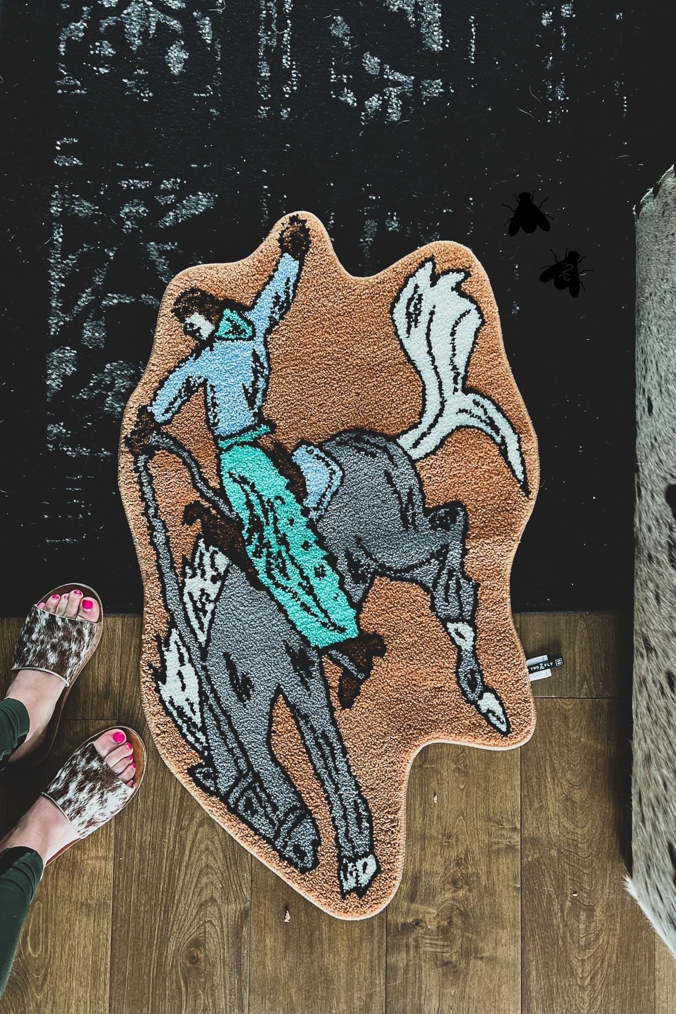 Rodeo Rug- Bronc Buster
