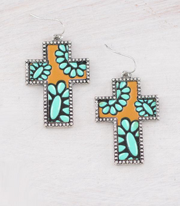 Squash Cross Earrings