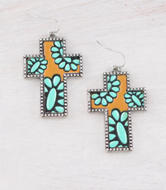 Squash Cross Earrings