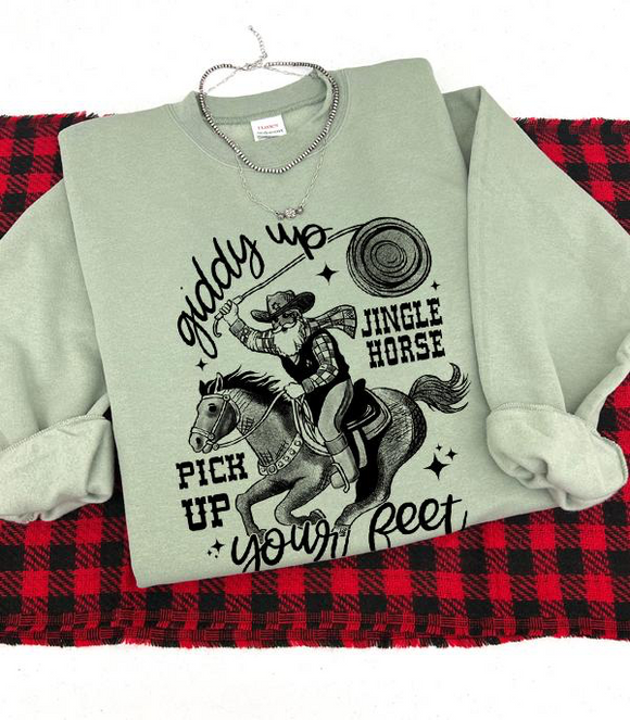 Giddy Up Jingle Horse Sweatshirt