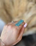 Cluster Rectangle Turquoise Ring *Size 7