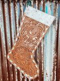 Tooled Leather & Cowhide Stocking