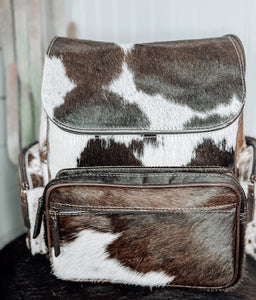 The Emery Cowhide Diaper Bag Backpack