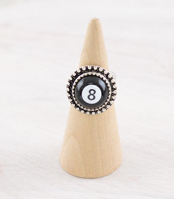 8 Ball Cuff Ring