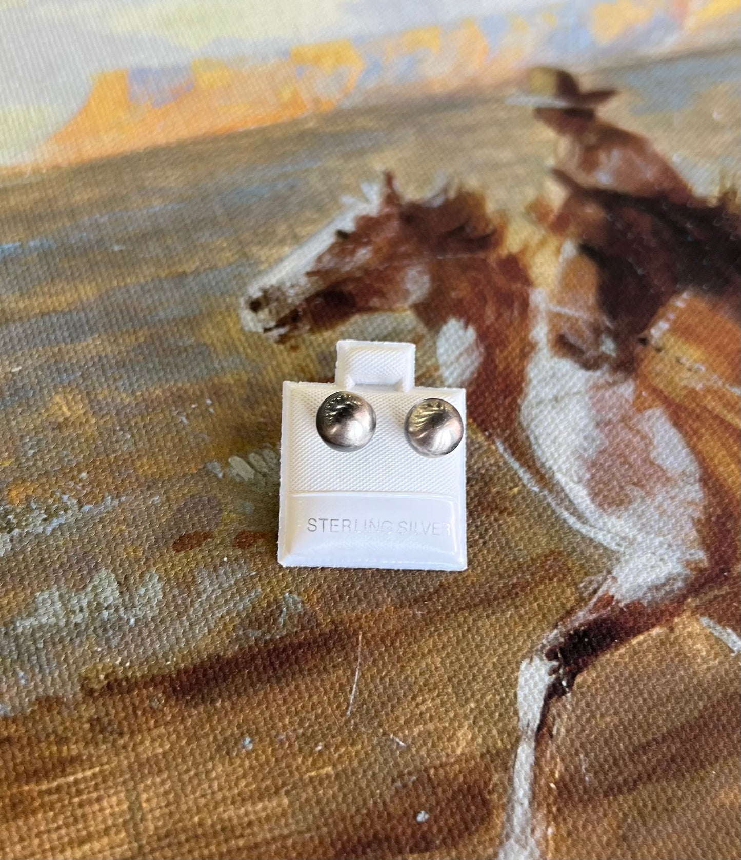 8 MM Sterling Silver Ball Earrings