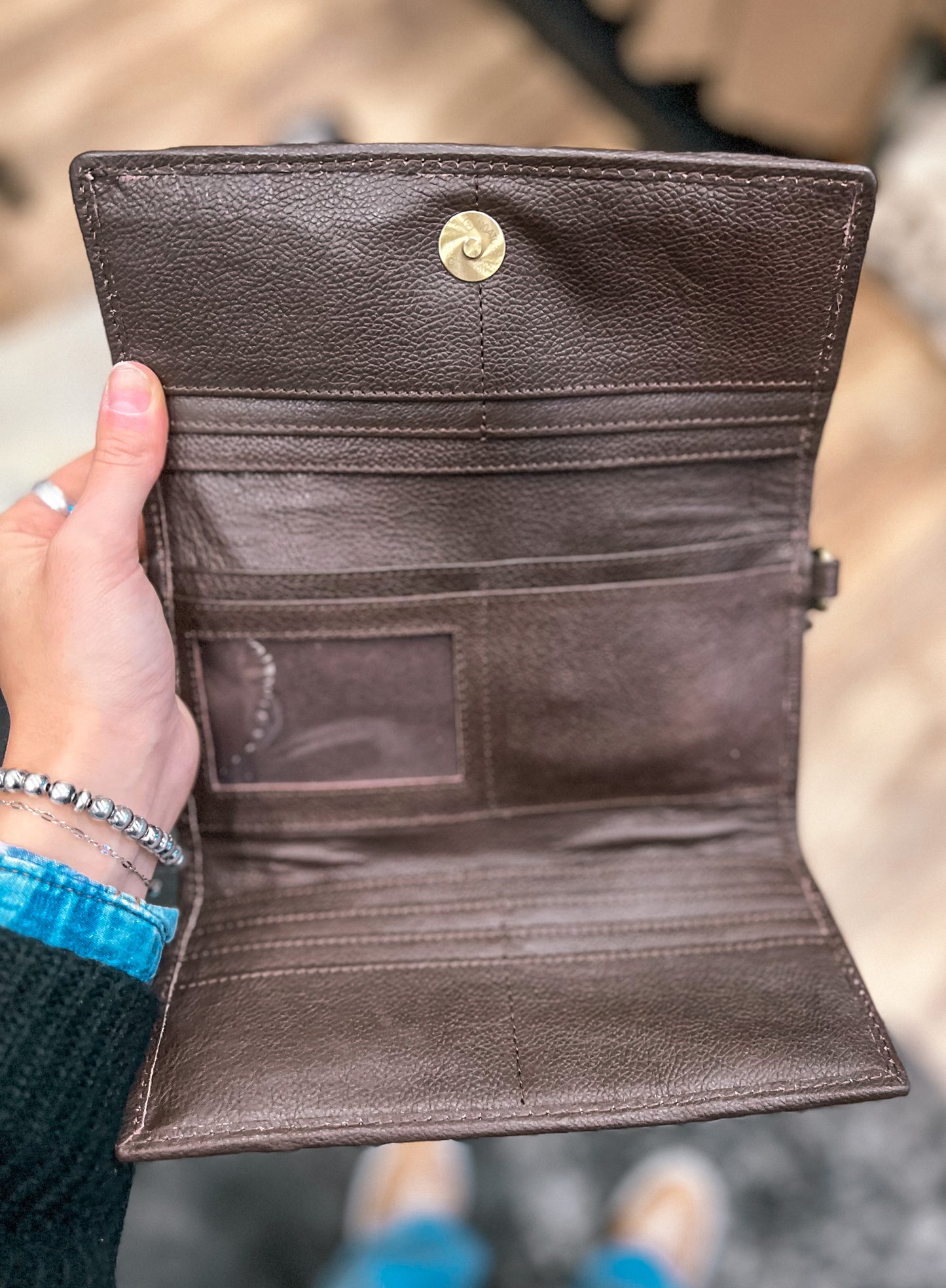 Boot Stitch Cowhide Wallet