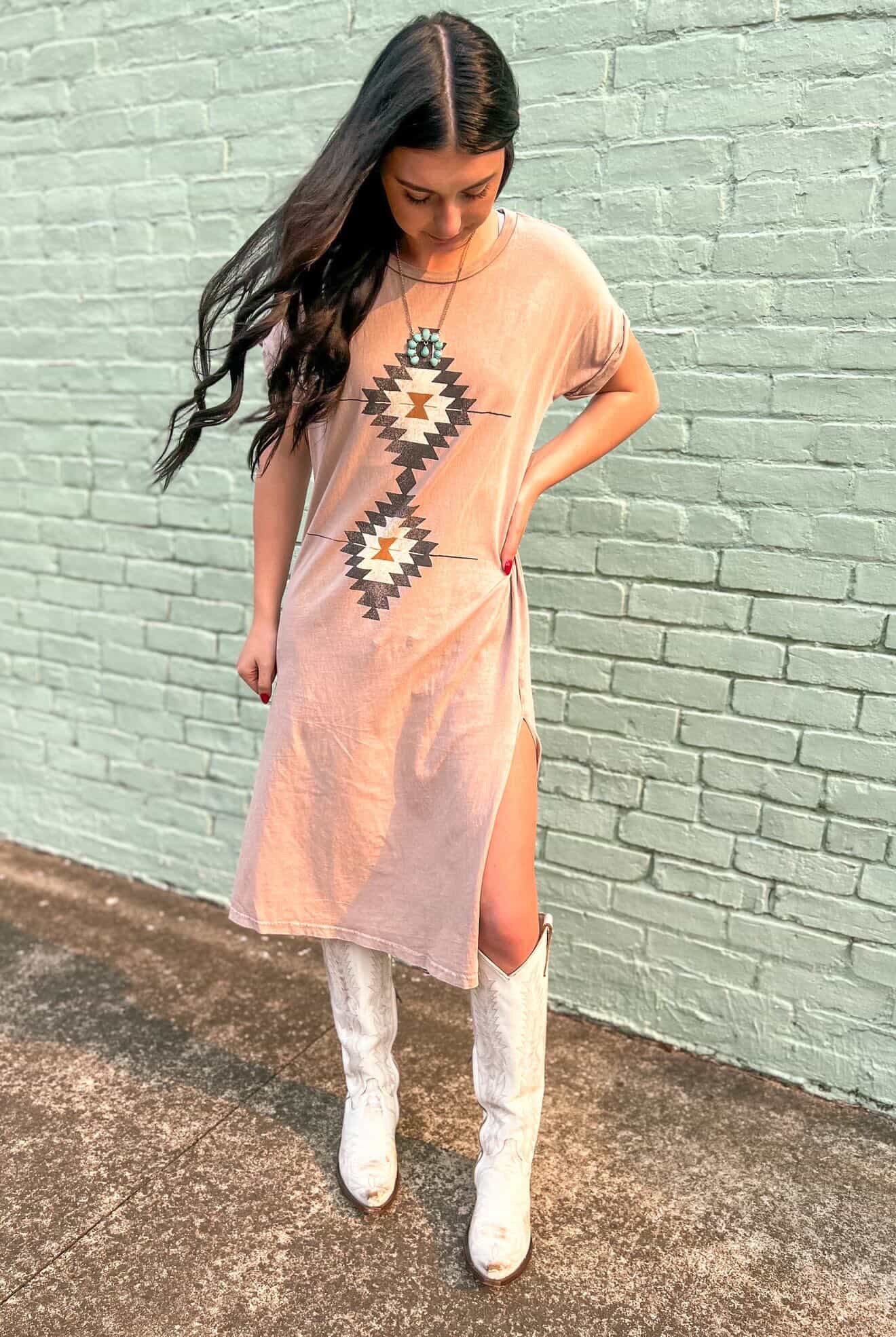 Aztec Tshirt Dress