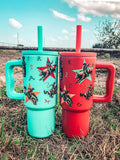 Cowkid Turquoise Retro Rodeo 24oz Tumbler