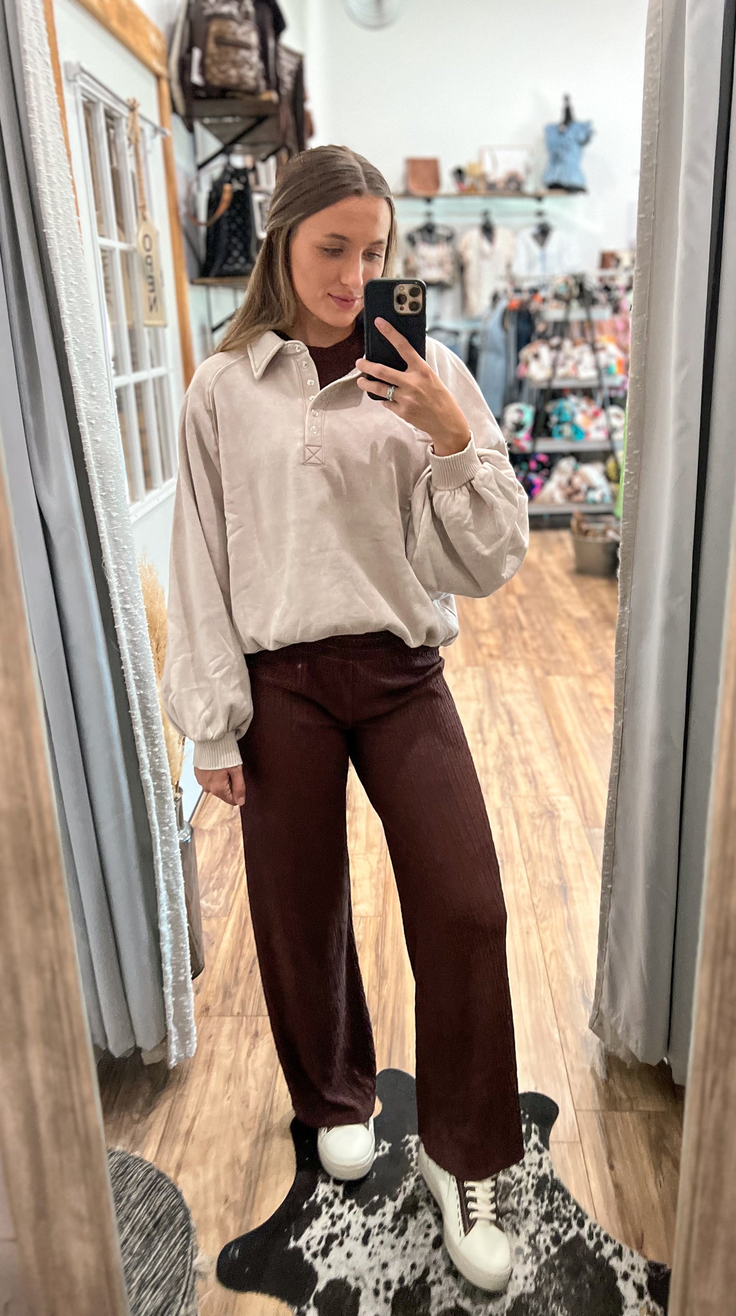 Kallie Sweatshirt *Taupe