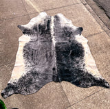 Jumbo Cow Rug- Salt & Pepper