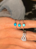 Dainty Single Stone Turquoise Ring