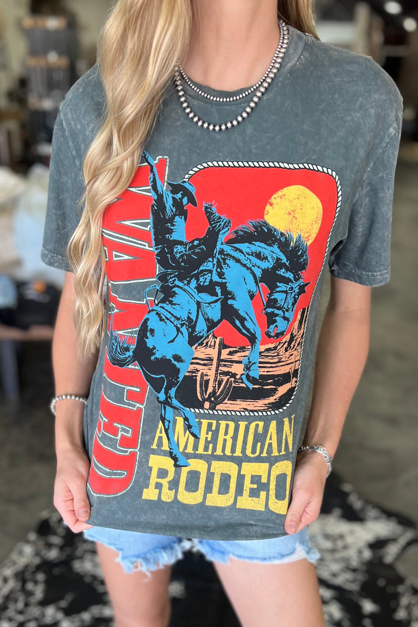 Wanted American Rodeo Mineral Wash Graphic Tee