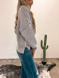 Lenna Oversized Ribbed Sweater *Sleet