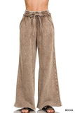 Mineral Wash Palazzo Sweatpants