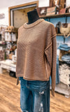 The River Crew Neck Cropped Sweater *Deep Camel