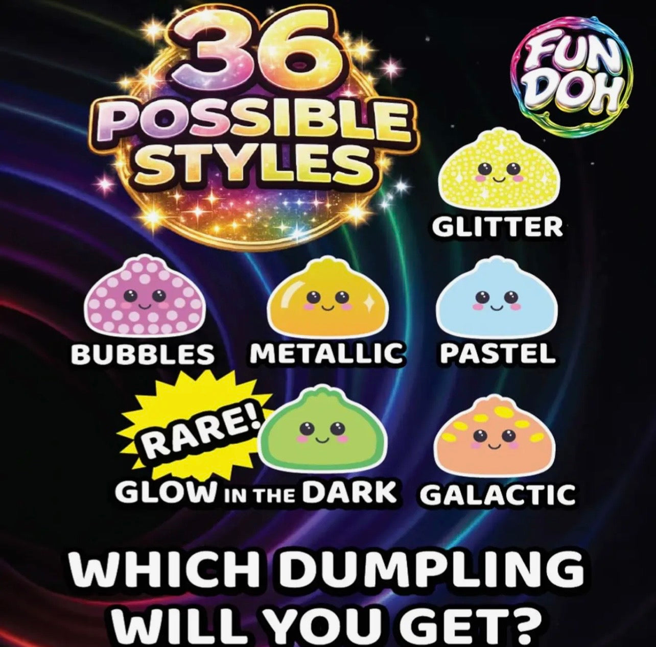 Fun Doh Mystery Dumpling Squishy Ultra Rare Collection
