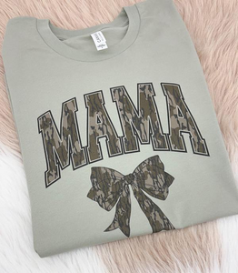 Camo Mama Bow Graphic Tee