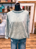 The Shay Acid Wash Sweatshirt *Ash Blue