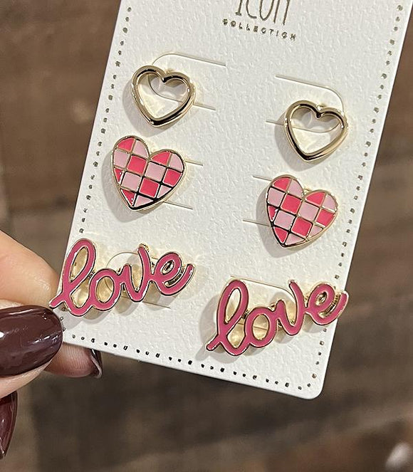 Heart Set Earrings