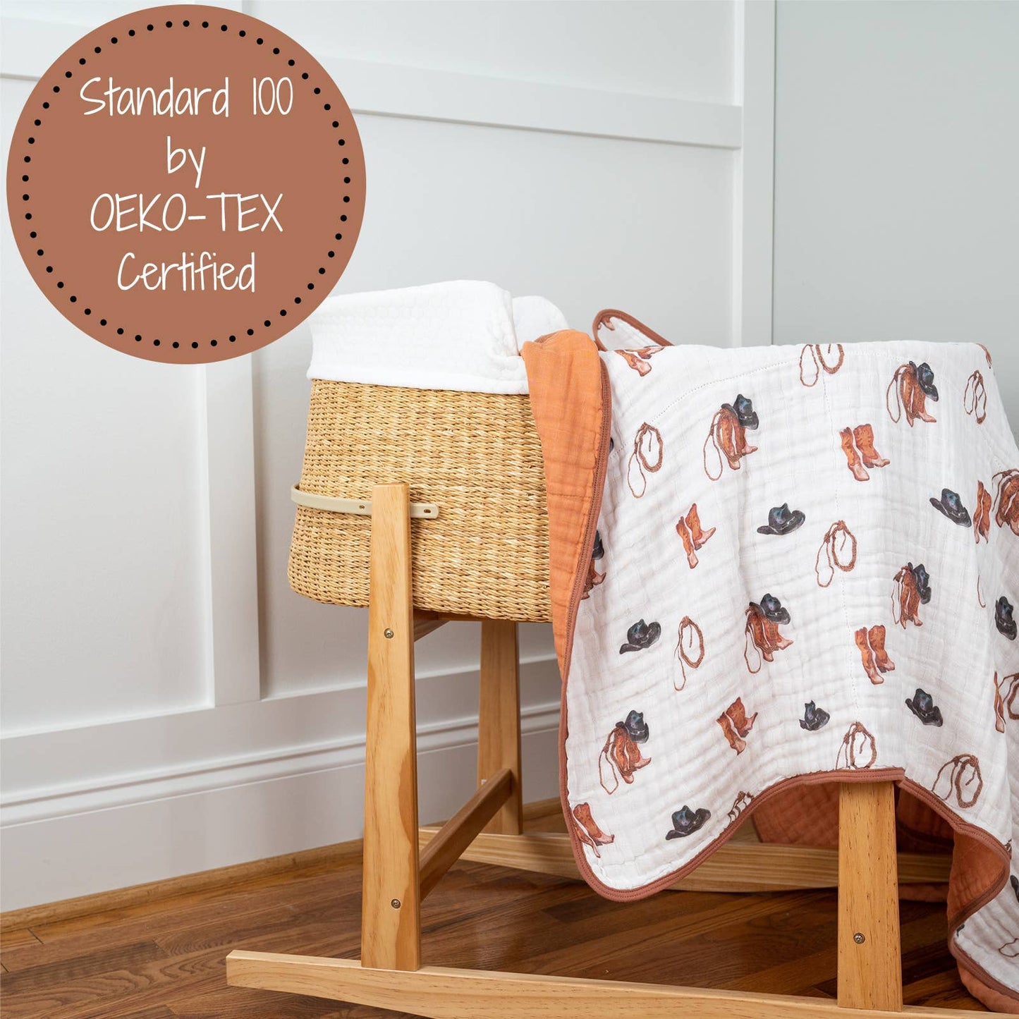 Blanket Better in Boots Muslin Quilt Blanket