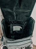 Boot Stitch Leather Backpack *Grey