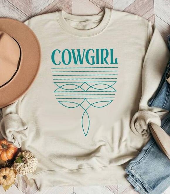 Cowgirl Bootstitch Sweatshirt