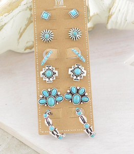 Aztec 6PC Earring Set