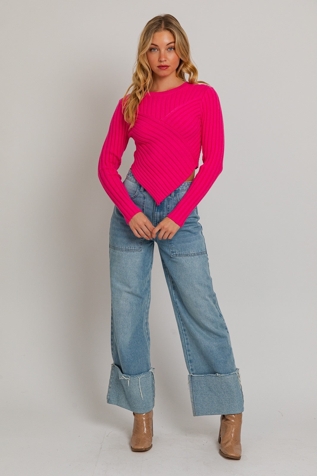 Asymmetrical Sweater Top