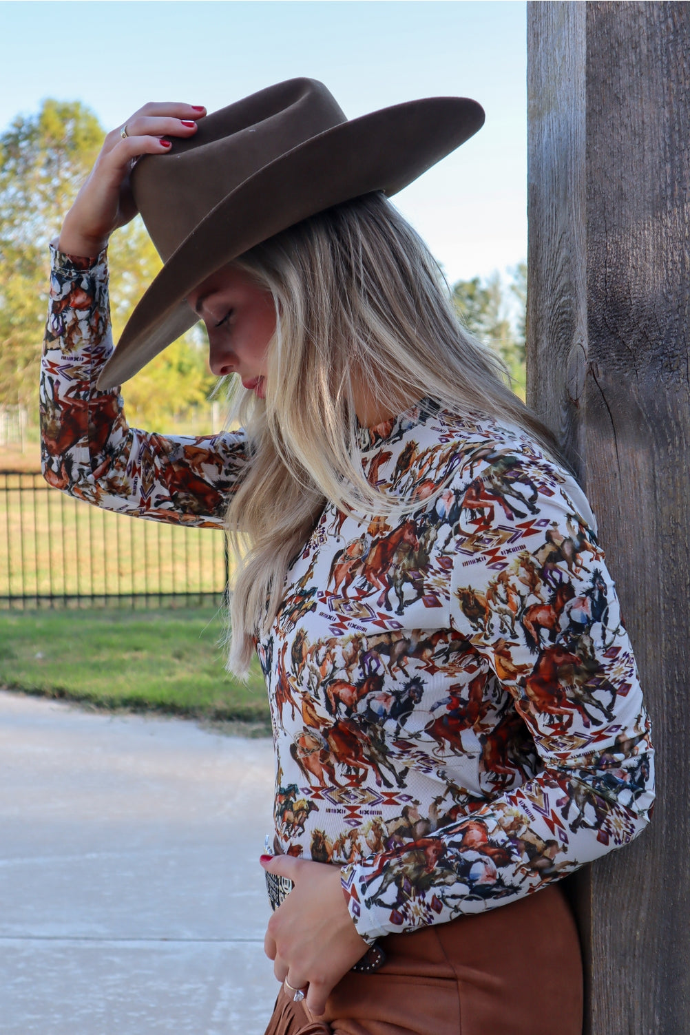 Buckaroo Long-sleeve Mesh Top
