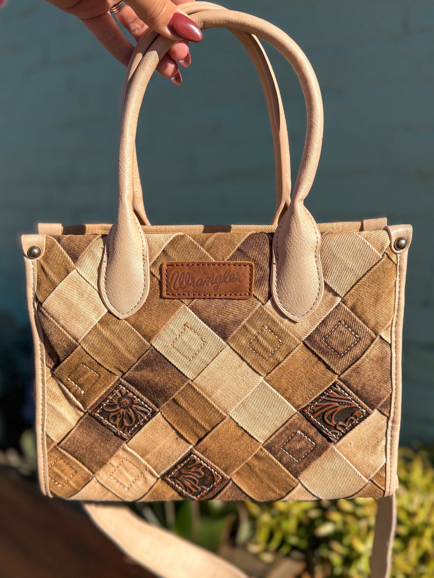 Wrangler Woven Denim Concealed Carry Tote/Crossbody