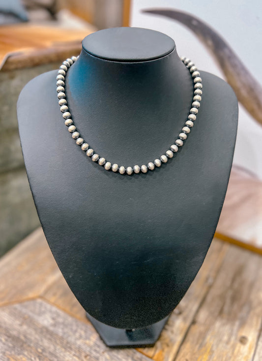 7MM 14” Sterling Silver Pearls