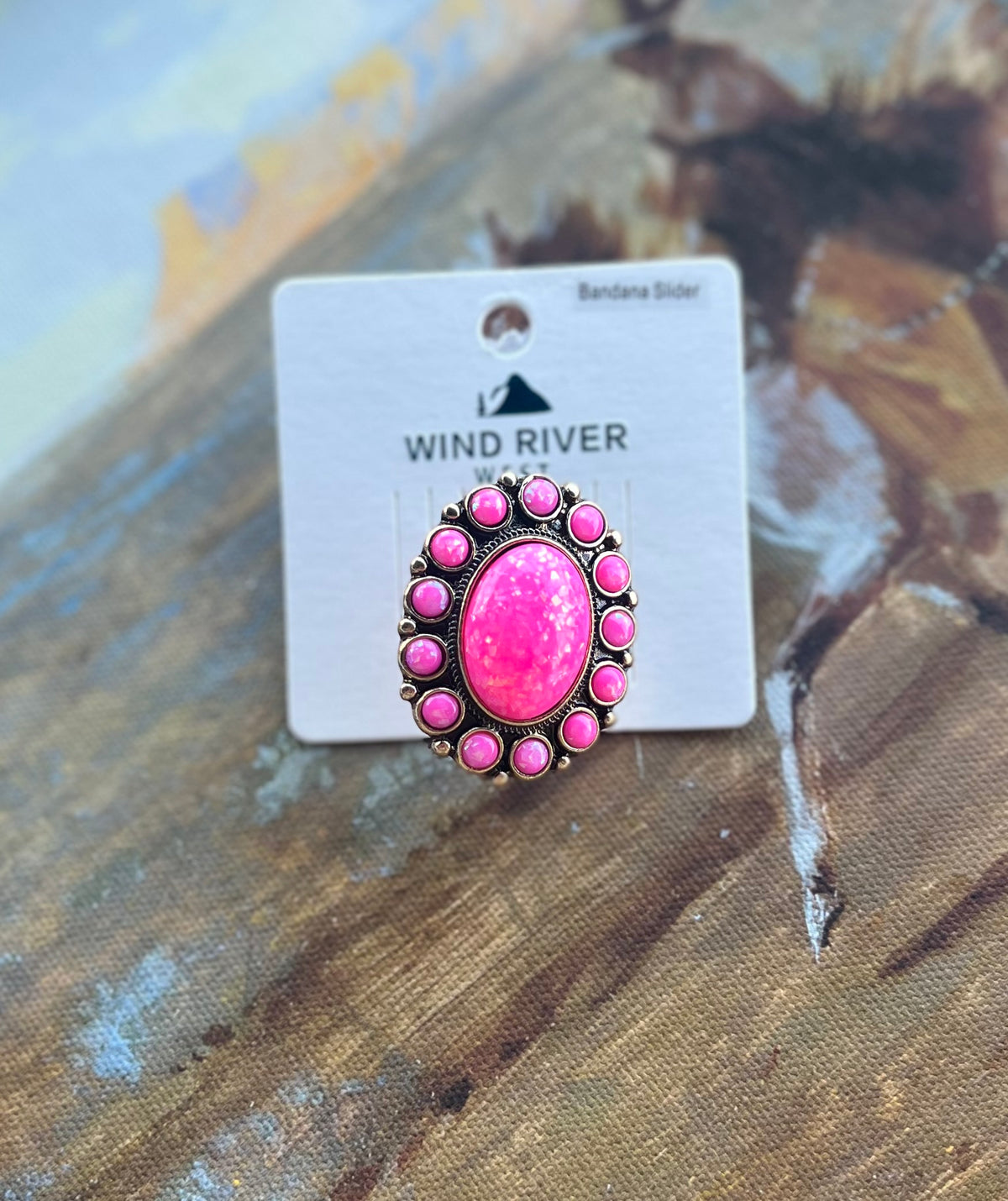 Pink Cluster Scarf Slide