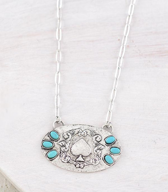 Ace With Turquoise Stones Necklace