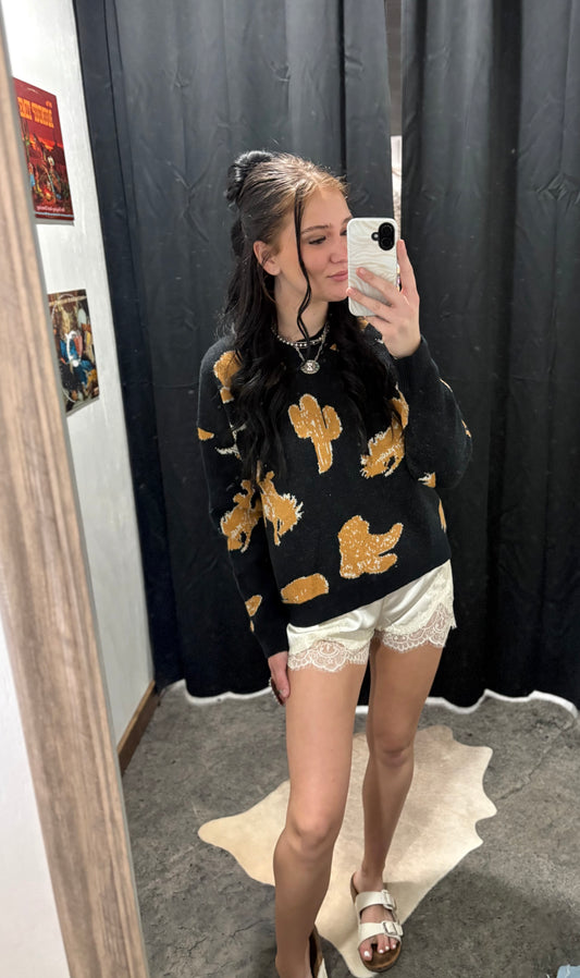 Western Motif Sweater
