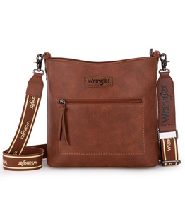 Wrangler Casual Plain Zipper Crossbody Bag *Brown