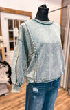 The Shay Acid Wash Sweatshirt *Ash Blue